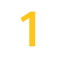 A number 1 in the font manrope and the colour FFC20E with a transparent background