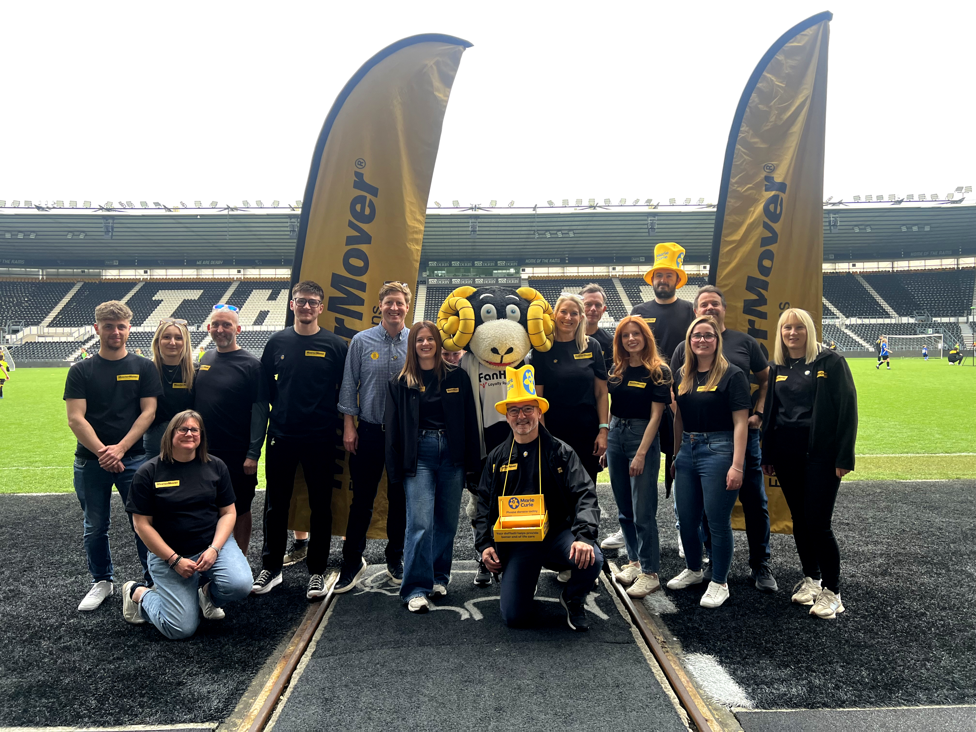 MasterMover volunteers at Pride Park stadium