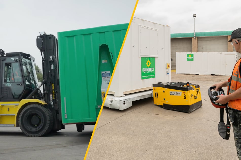 Forklift truck vs electric tugger comparison image