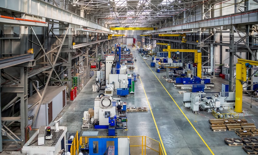 Modern industrial manufacturing facility