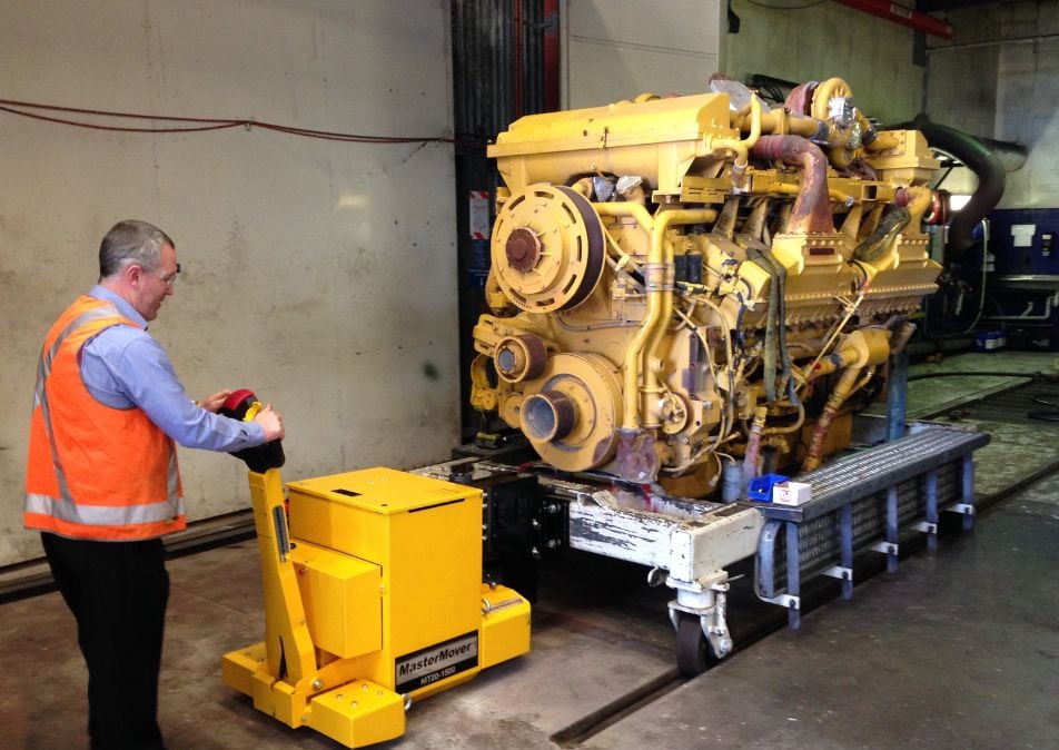 MasterTug MT1500 moving a generator at Cummins