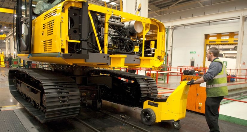 AllTerrain ATP400 moving a digger chassis for JCB