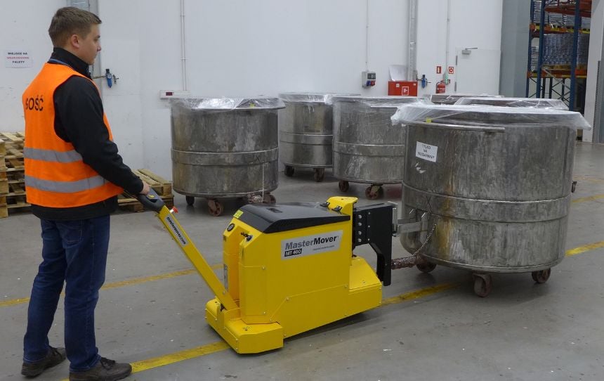 MasterTug moving chemical manufacturing components