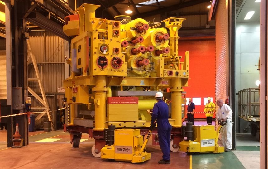 MasterTug moving oil and gas equipment