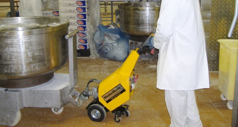 SmartMover SM100+ moving a bread mixer in food production
