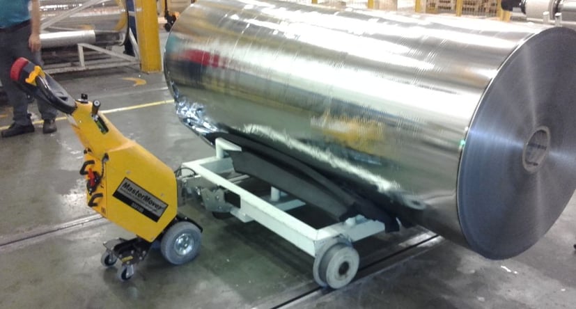 SmartMover SM100+ moving a large roll of foil