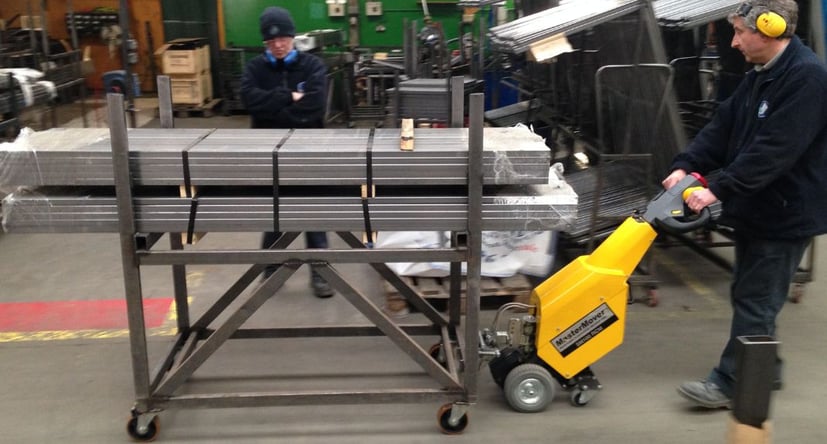 SmartMover SM100+ moving steel on a cart