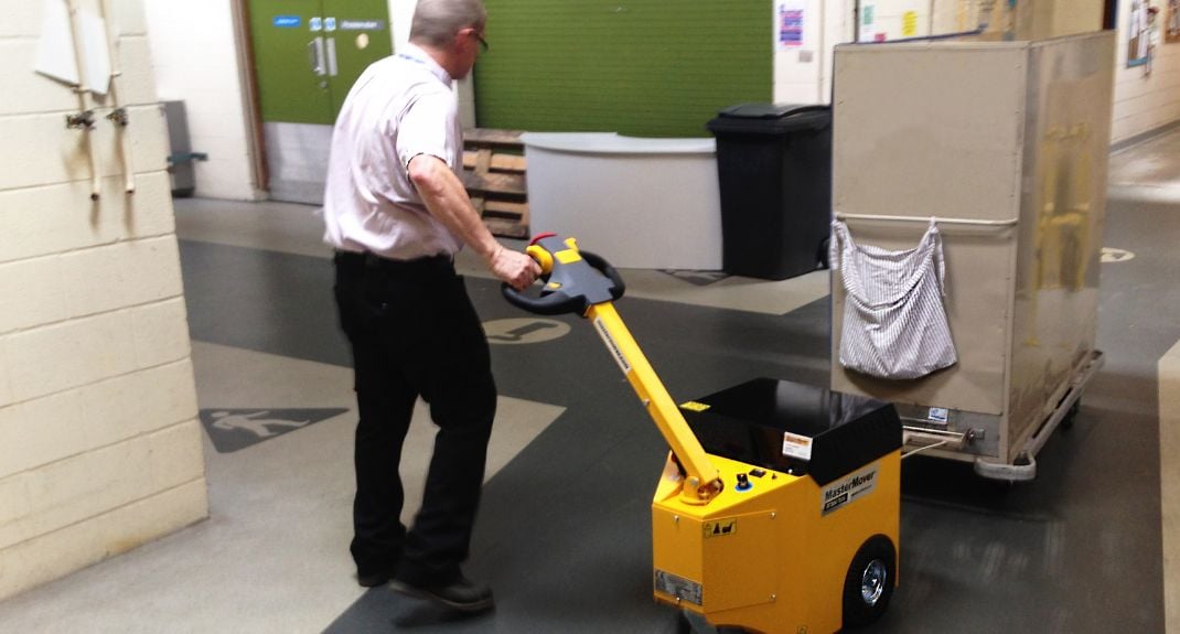 MasterTow TOW300 moving a cabinet at Hinchingbrooke hospital